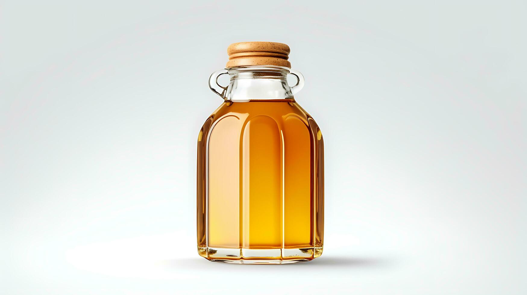 AI generated honey jar on white background photo
