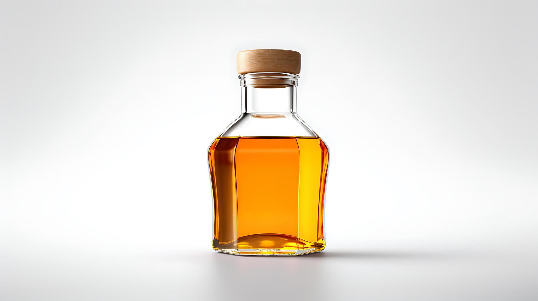 AI generated honey jar on white background photo