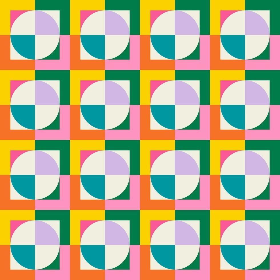 Essential geometric printable seamless pattern with abstract Minimal elegant line form stroke shapes in vibrant colors. Modern simple background in minimalist mid century style vector wall art