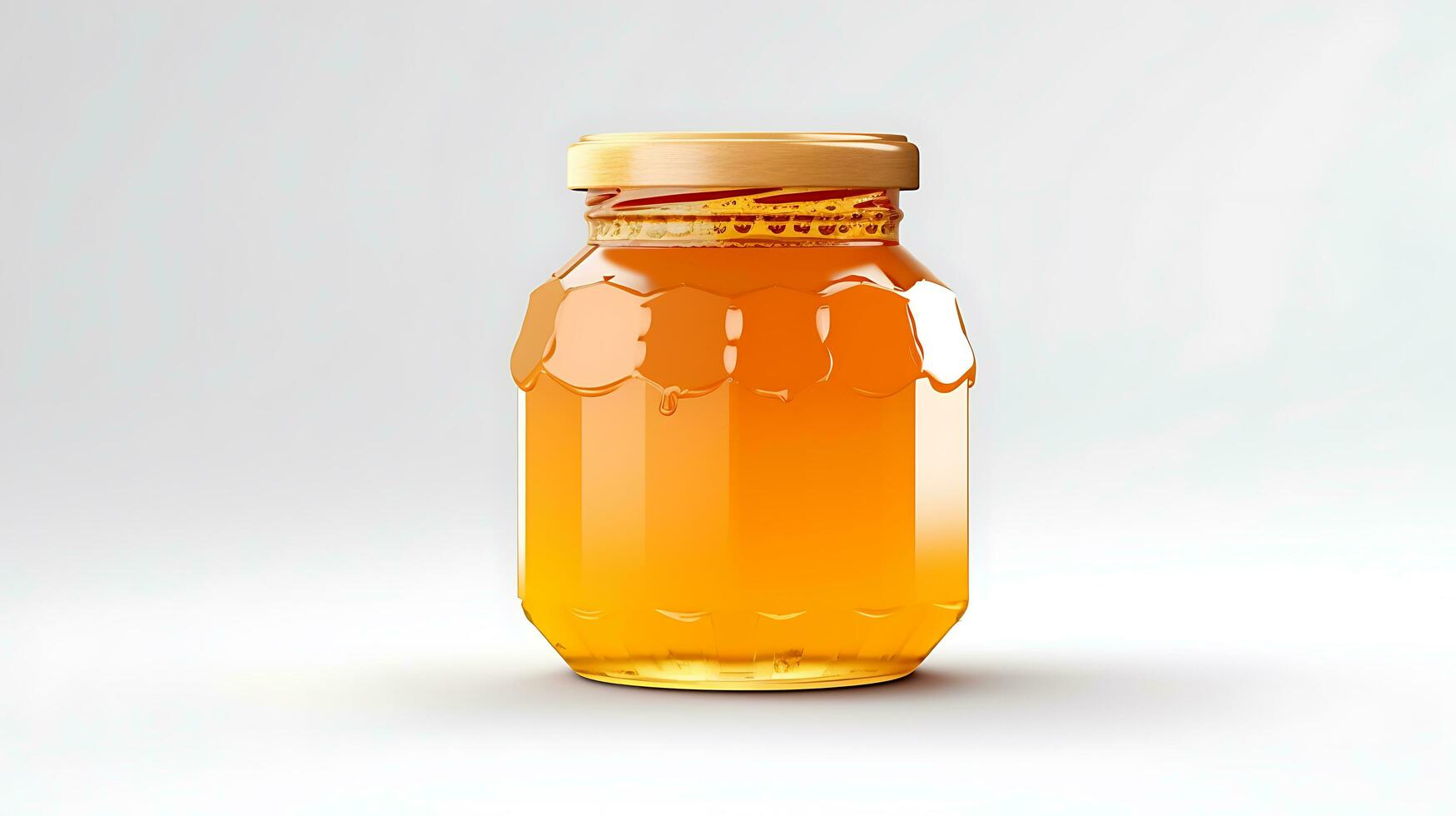 ai generado miel tarro en blanco antecedentes foto