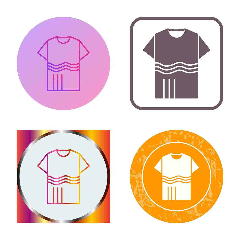 T Shirt with lines Vector Icon