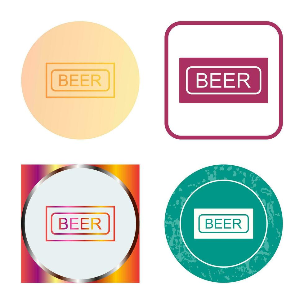 icono de vector de signo de cerveza