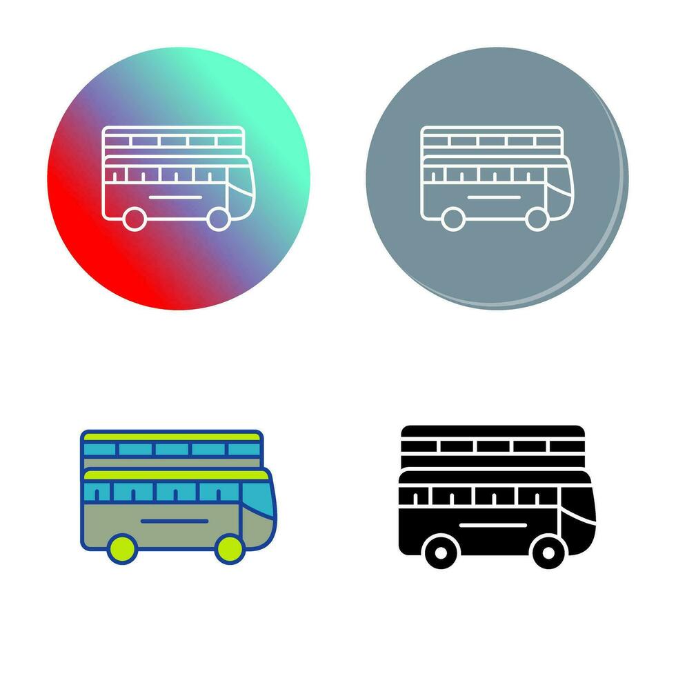 icono de vector de autobús doble