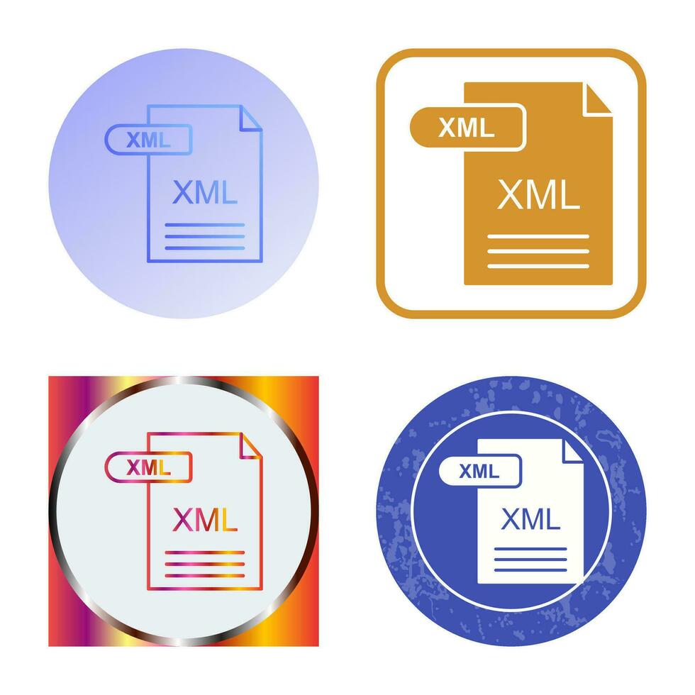 icono de vector xml