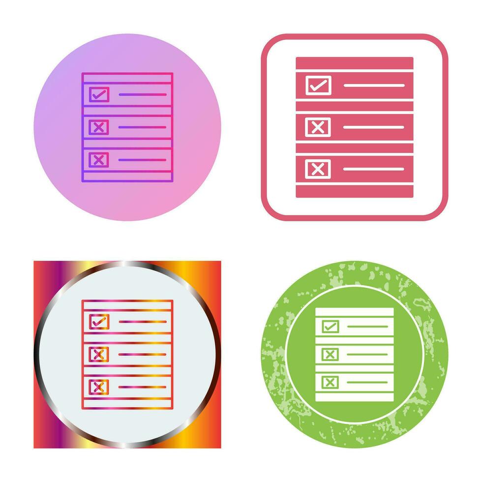 Ballot Paper Vector Icon