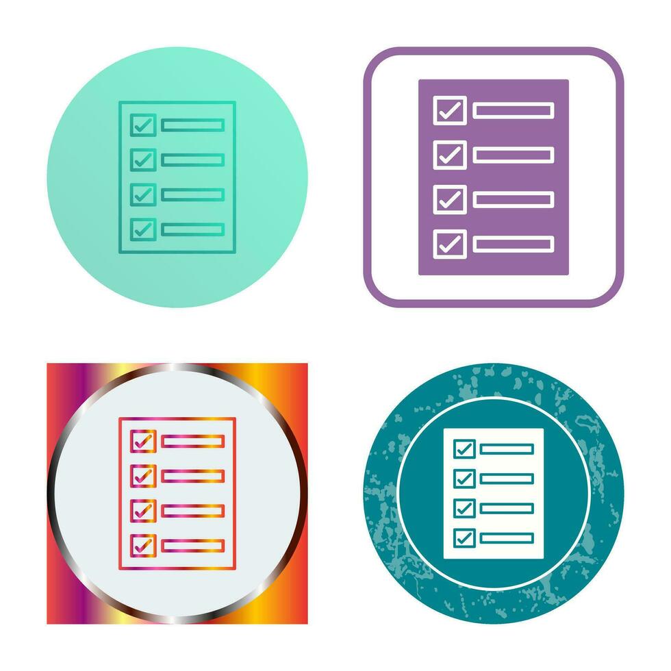 Filling Ballot Paper Vector Icon