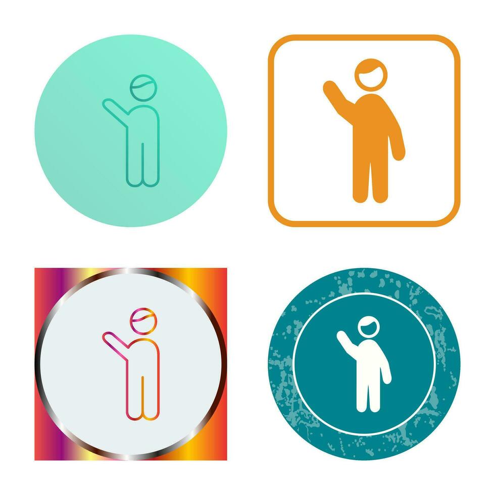 Waving to people Vector Icon