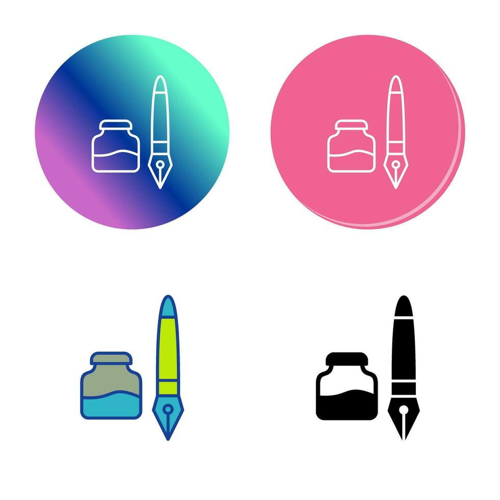 Ink and Pen Vector Icon