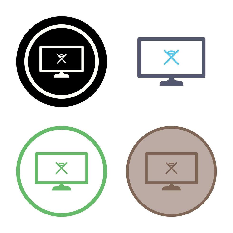 Unique Disconnected Network Vector Icon