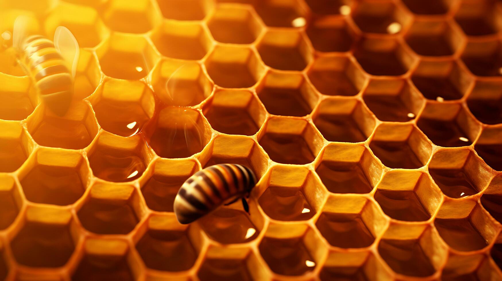 AI generated honey background photo