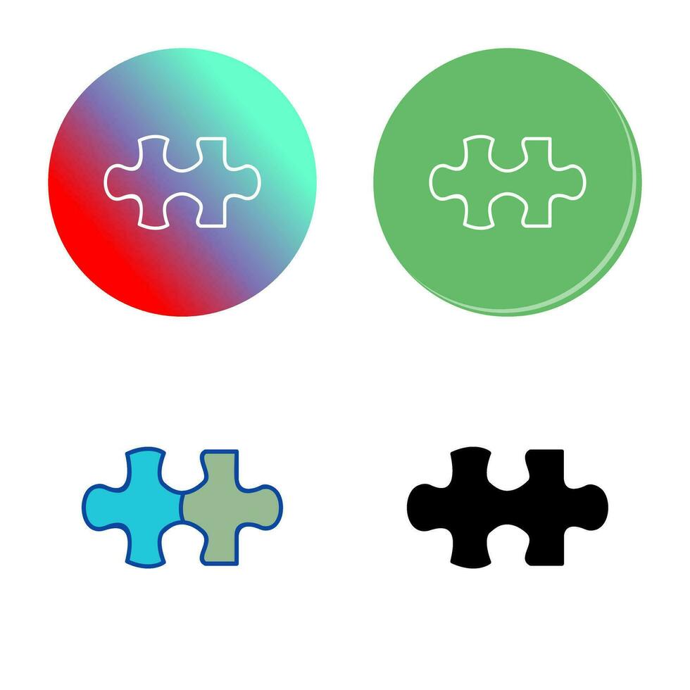 Unique Puzzle Piece Vector Icon