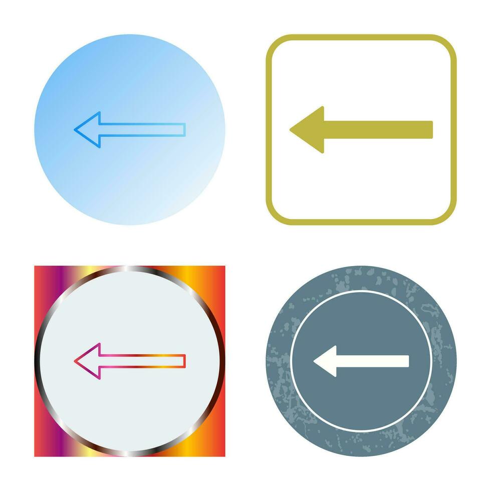 Unique Left Arrow Vector Icon