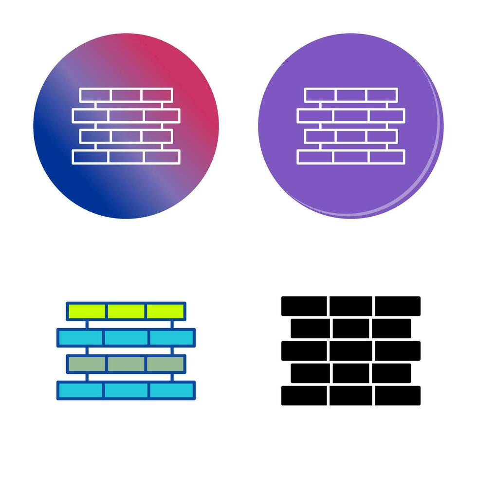 Unique Bricks Vector Icon