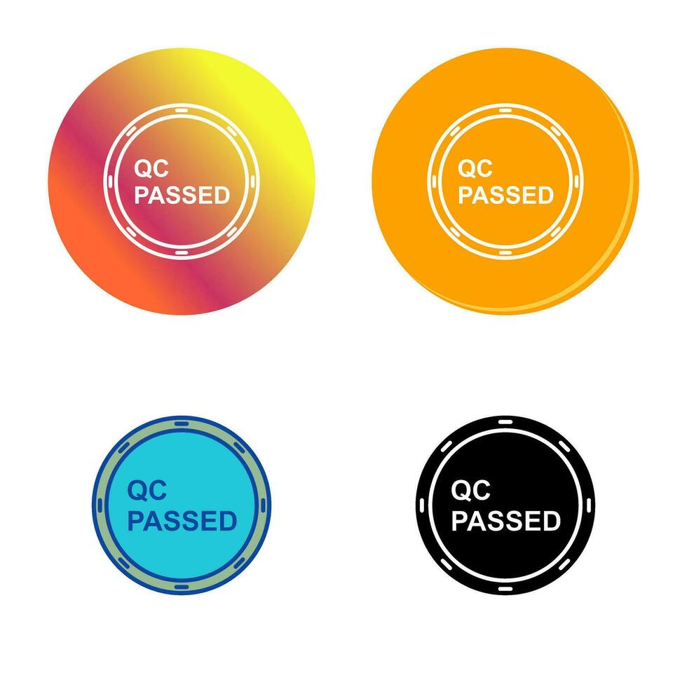 Unique QC Passed Vector Icon