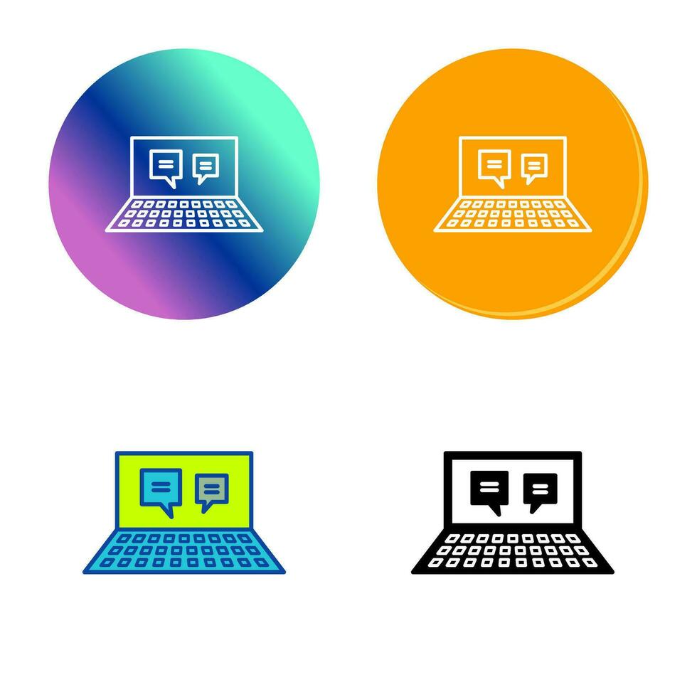 Unique Online Converstaion Vector Icon