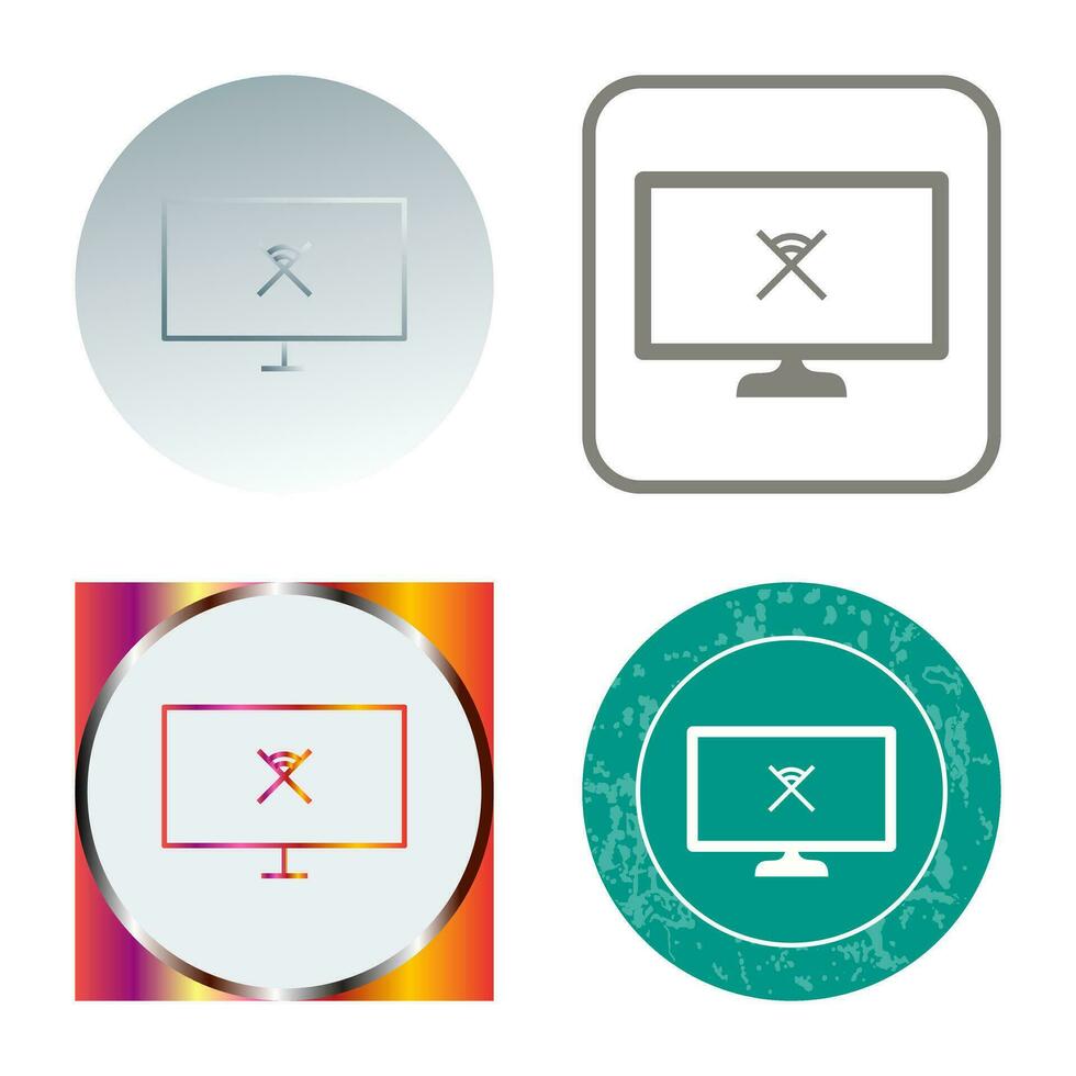 Unique Disconnected Network Vector Icon