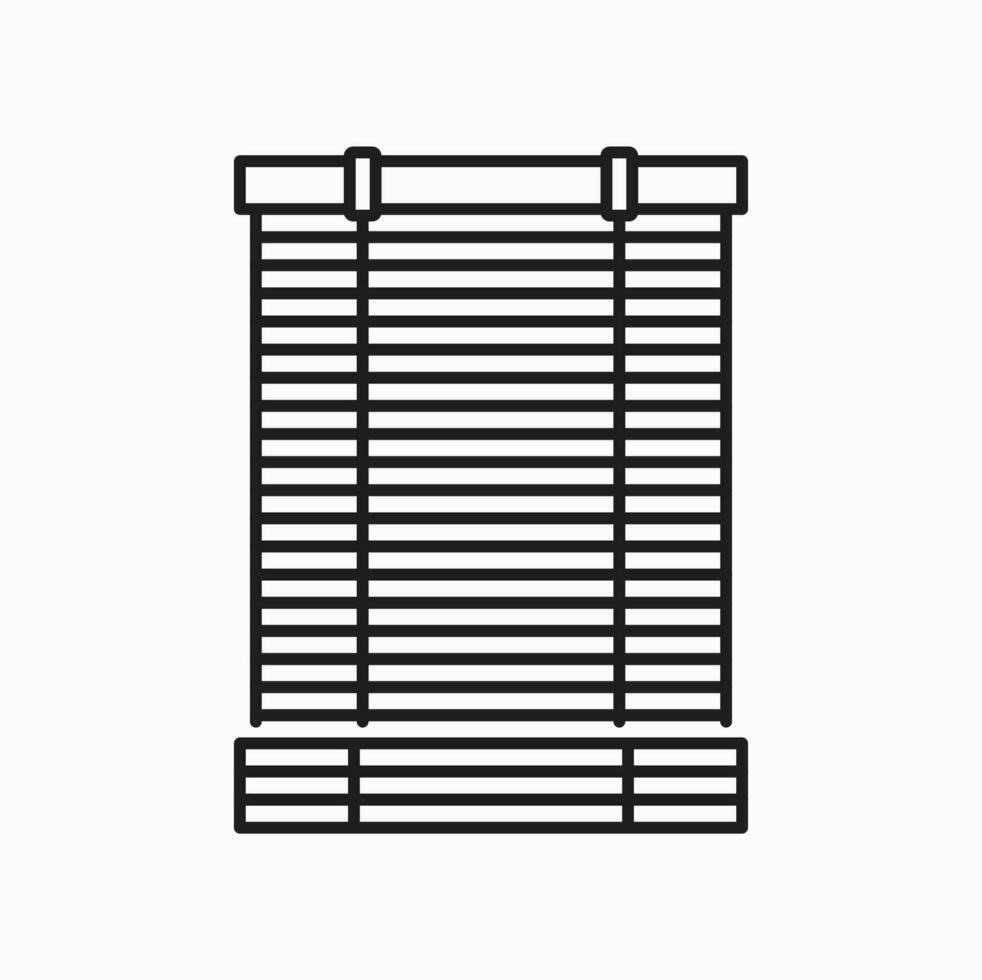 Horizontal jalousie, blind windows curtains shades vector