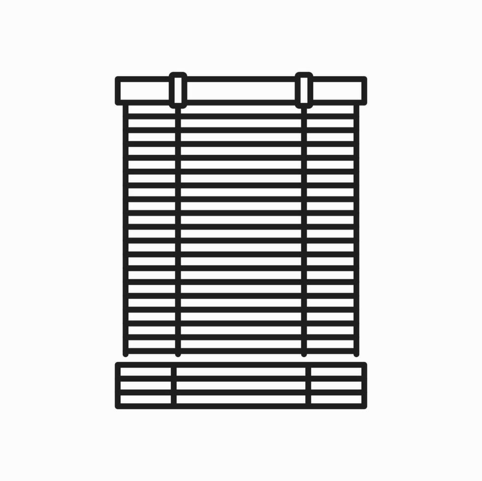 Horizontal jalousie, blind windows curtains shades vector