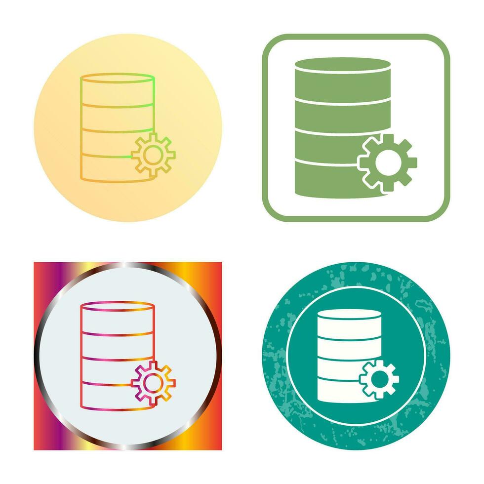 Unique Database Management Vector Icon