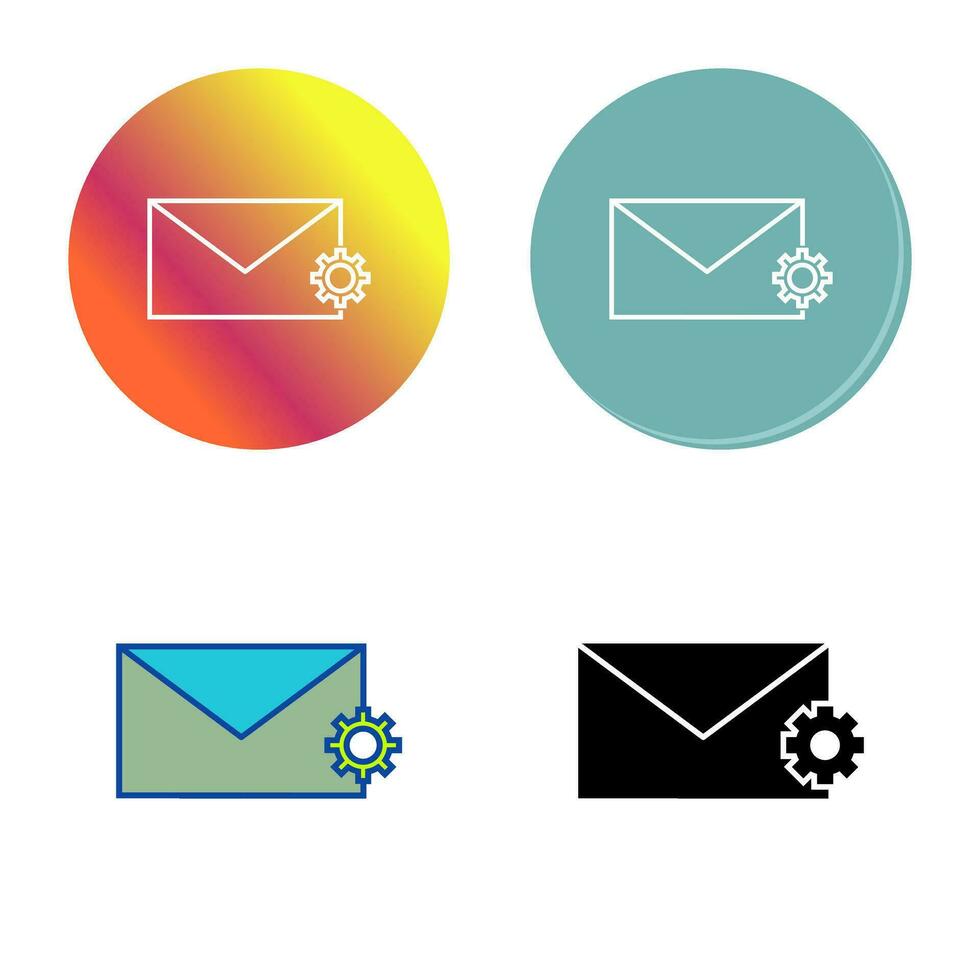 Unique Message Settings Vector Icon