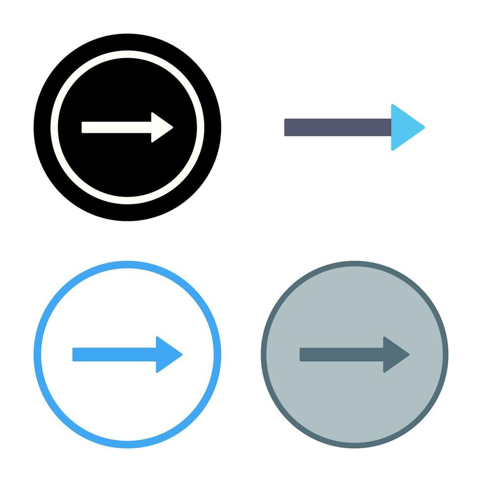 Unique Right Arrow Vector Icon