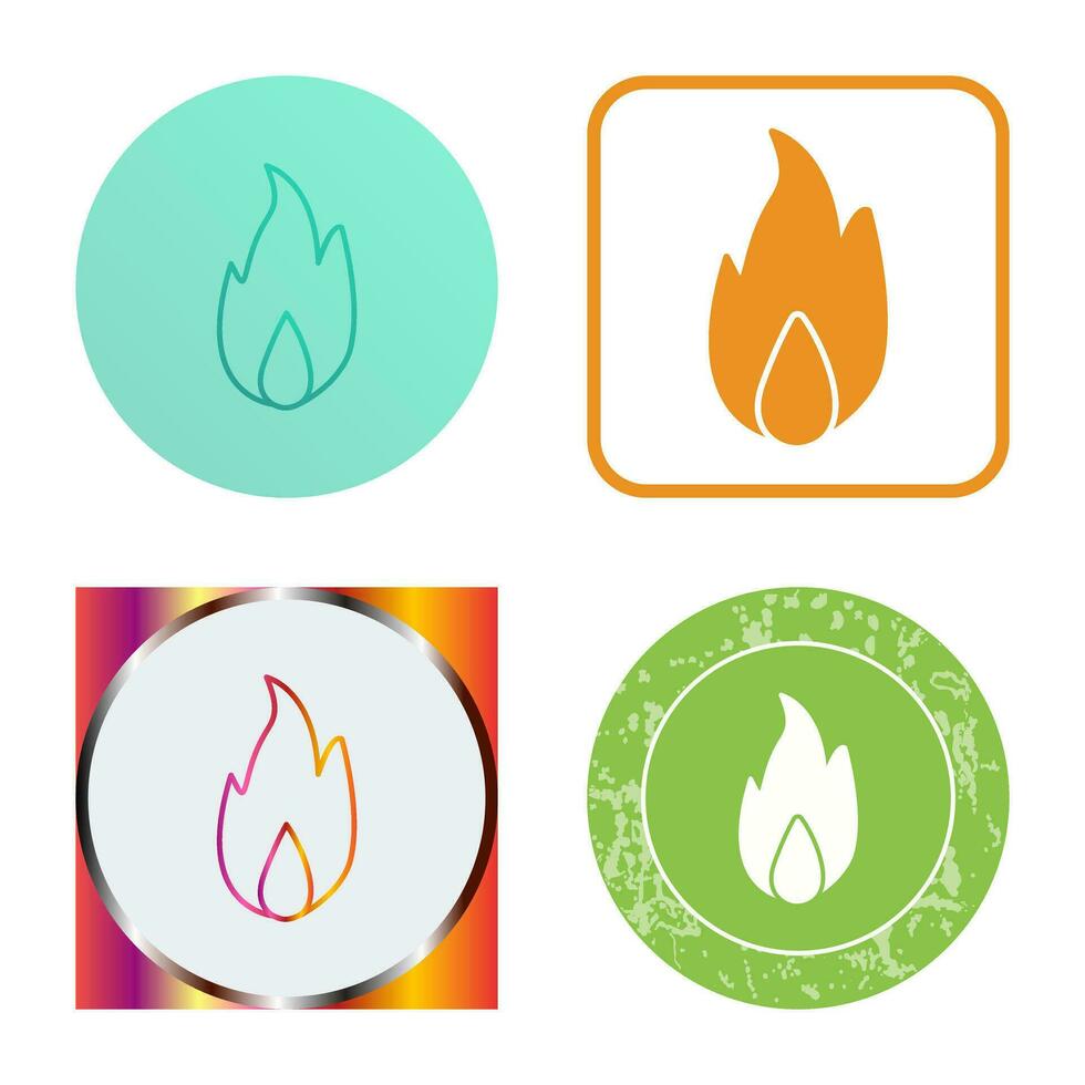Unique Fire Vector Icon