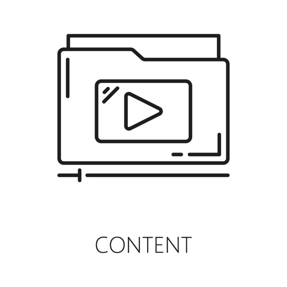CDN content delivery network thin line icon vector