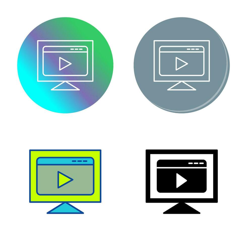 Video Streaming Vector Icon