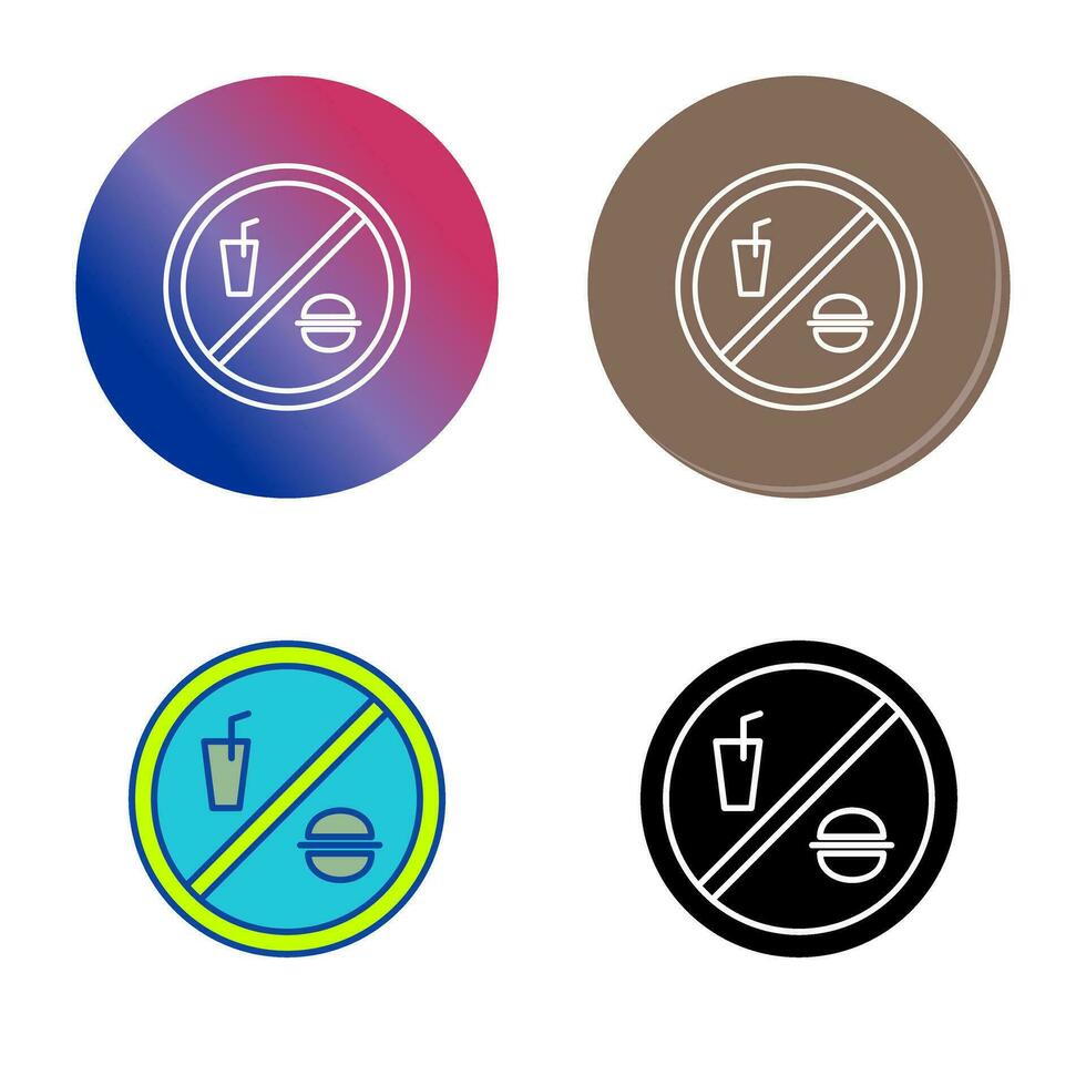 No Food or Drinks Vector Icon