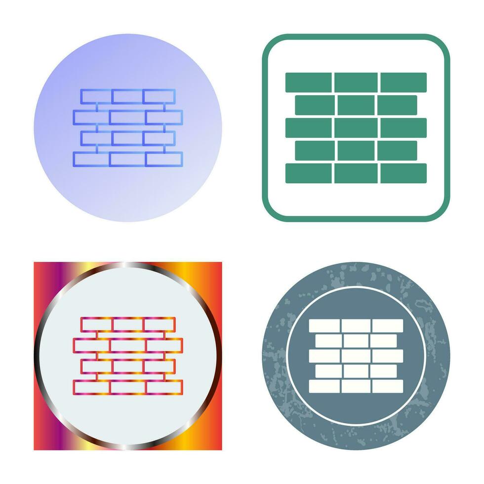 Unique Bricks Vector Icon