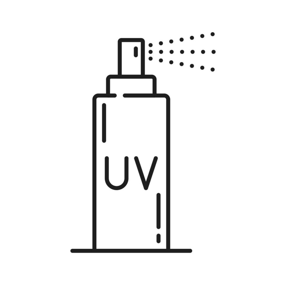 Sunscreen cosmetics. SPF cream blocks sun rays vector