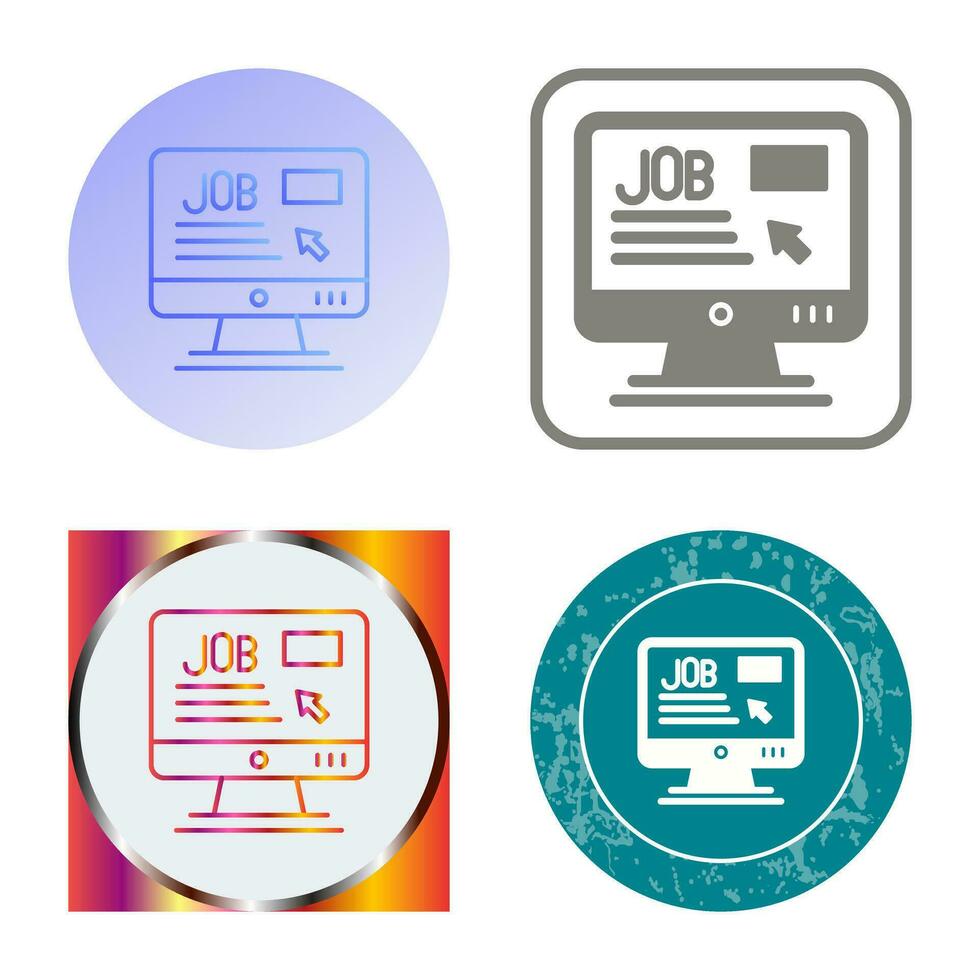 Online Job Vector Icon