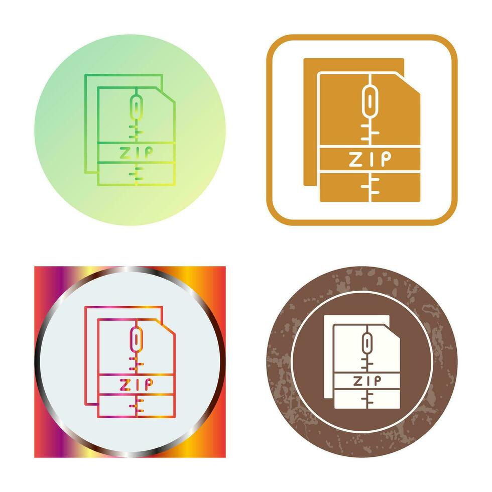 Zip File Vector Icon