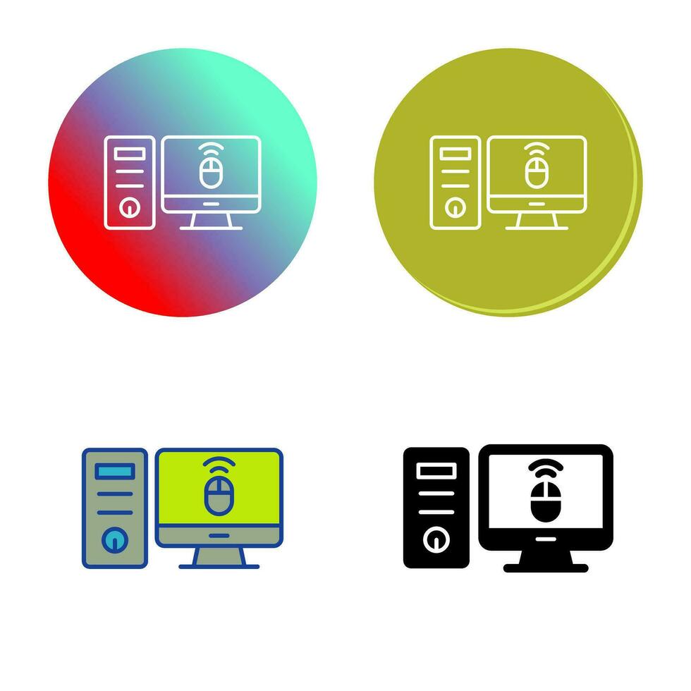 Desktop Computer Vector Icon