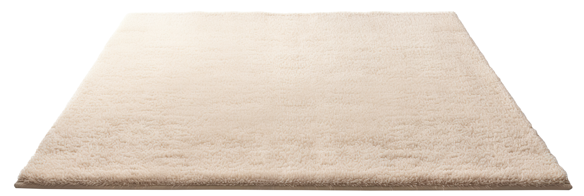 Highquality, plush beige rectangular carpet with a detailed soft