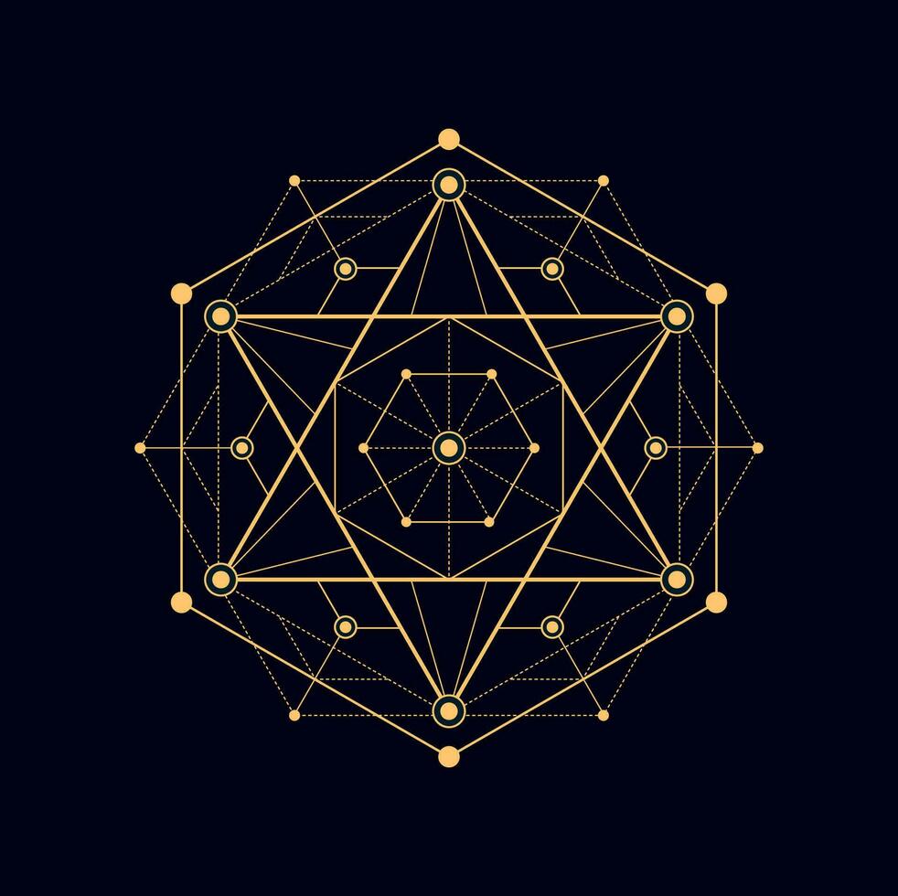 geométrico magia forma aislado alquimia sagrado firmar vector