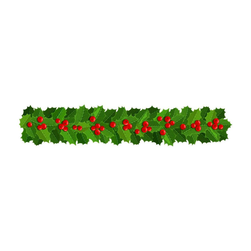 Christmas or New Year garland frame of poinsettia vector