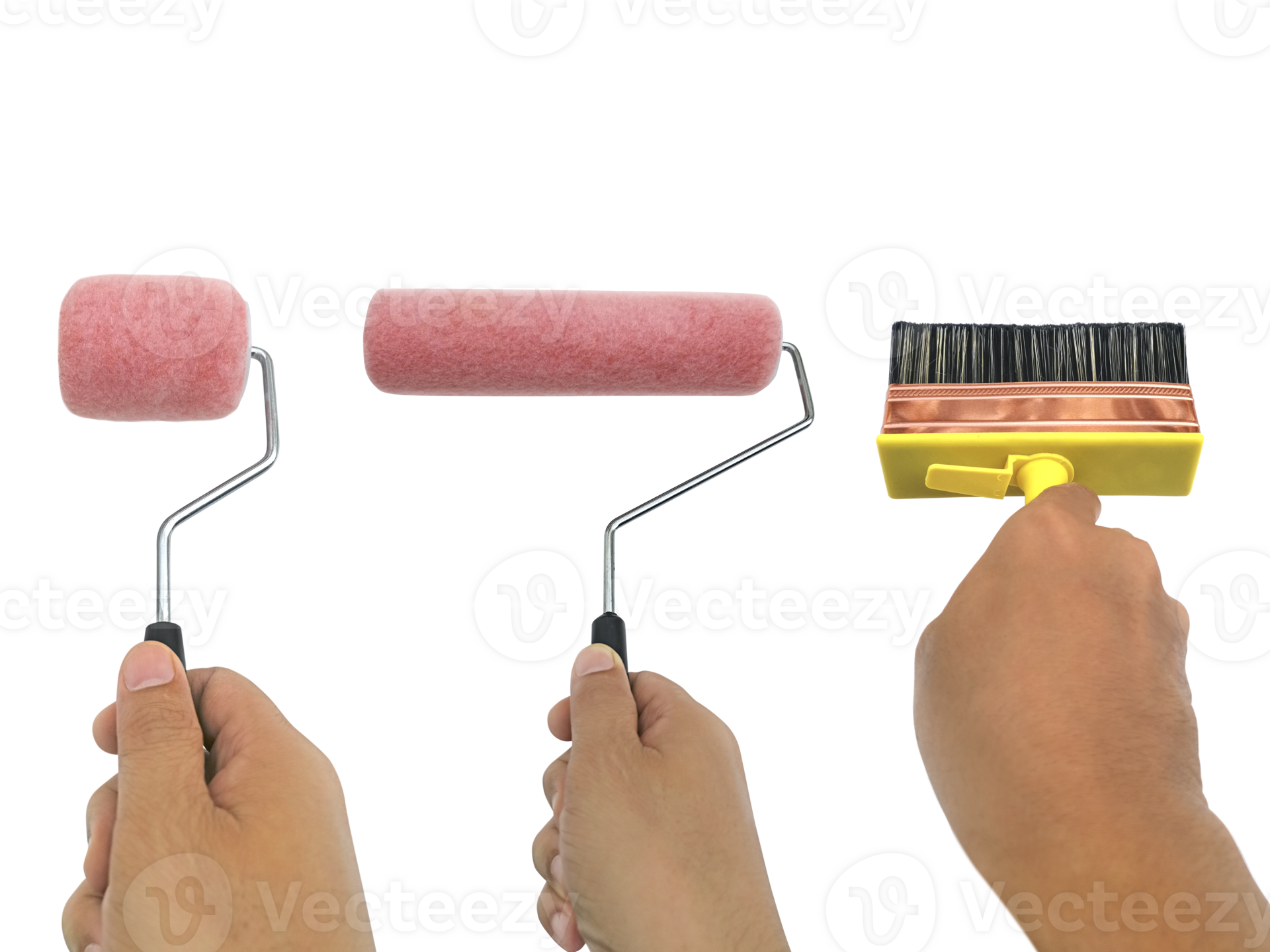 hand hold Paint roller, transparent background 34631252 PNG