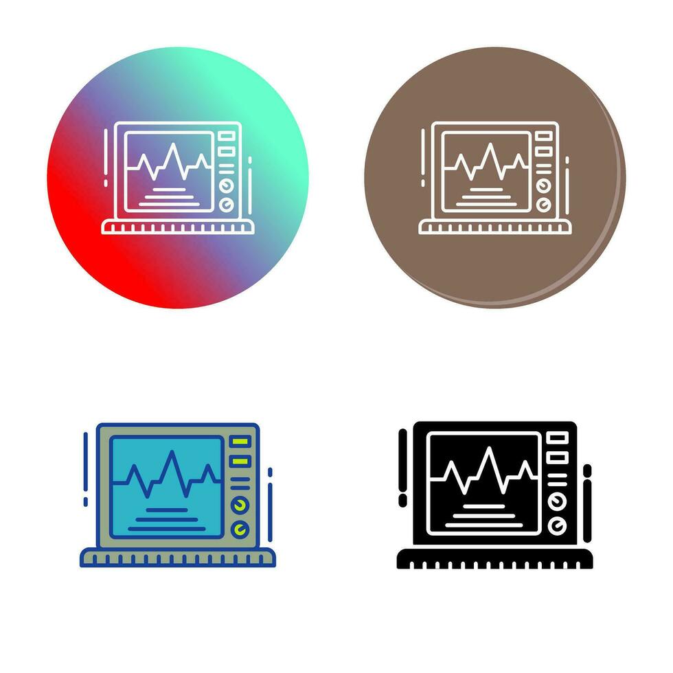 icono de vector de monitor de electrocardiograma