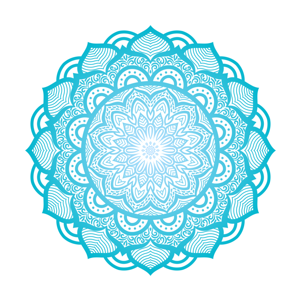 blauw water elegant mandala circulaire patroon PNG sjabloon voor kleur boeken, decoratie, ornament, tatoeëren, huis decoratie, wandtapijten. mandala voor tapijtwerk huis decoratie