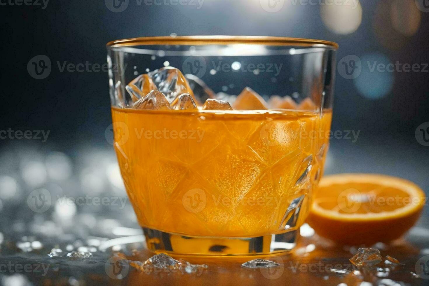 Refreshing lemonade with oranges and mint on wooden table. AI Generative photo