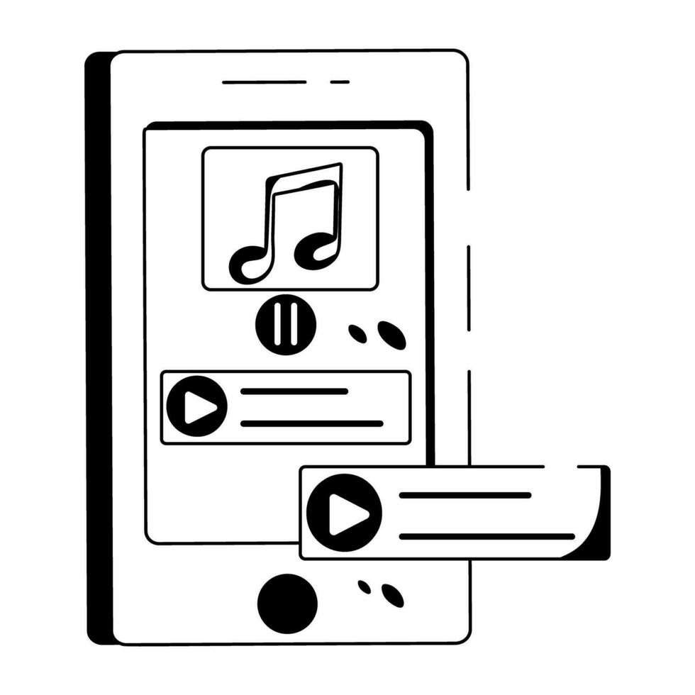 Trendy Song Playlist vector