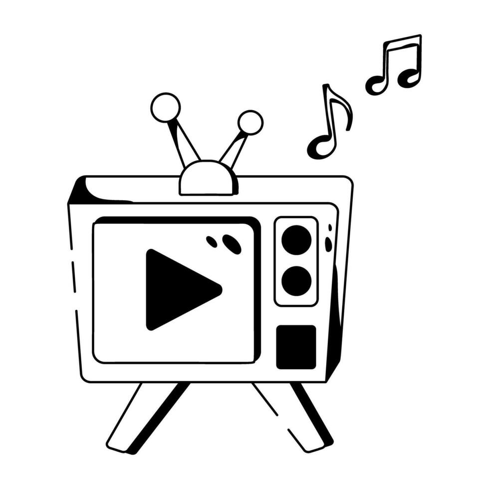 Trendy Music Broadcast vector