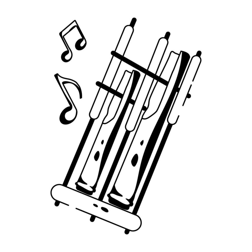 de moda angklung conceptos vector