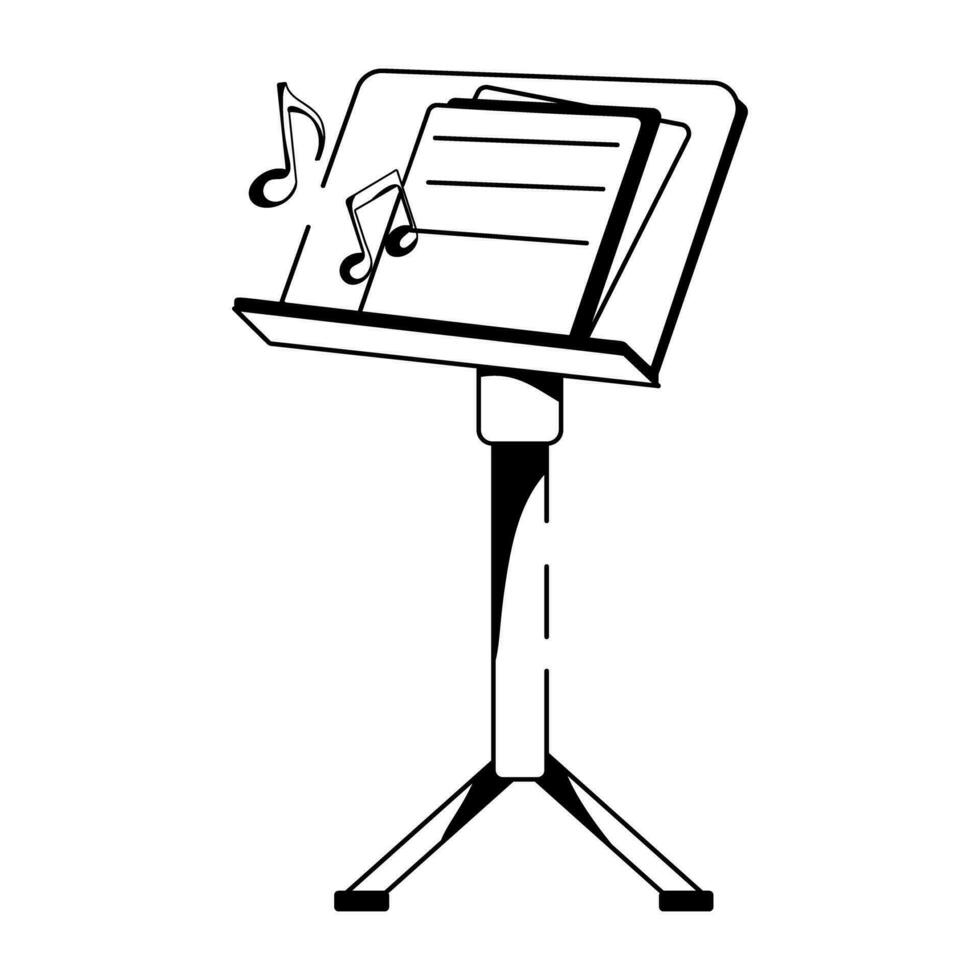 Trendy Music Stand vector