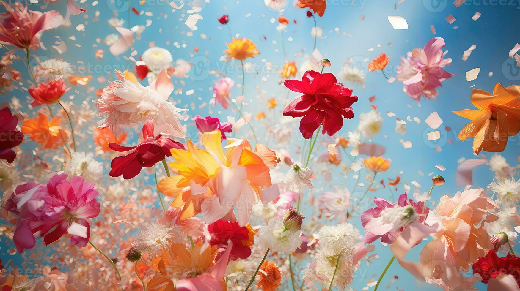 AI generated nature plant blue outdoor dreamy ai generated photo