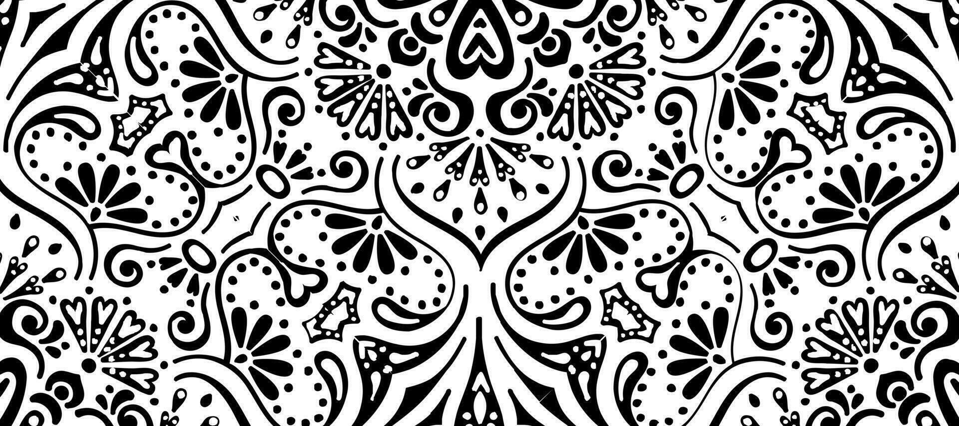 resumen paisleys decorativo modelo negro antecedentes fondo de pantalla vector