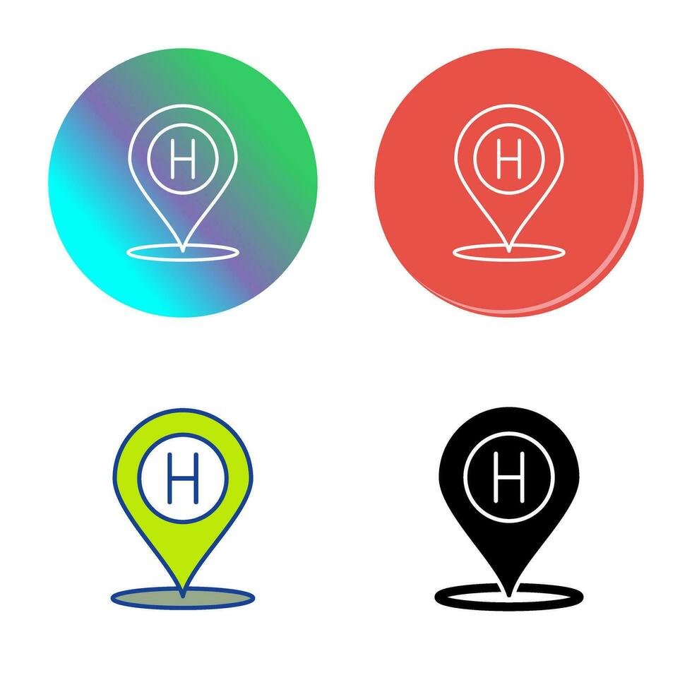 Hotel Location Vector Icon