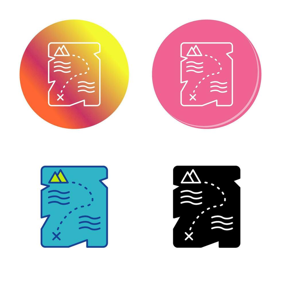 Treasure Map Vector Icon