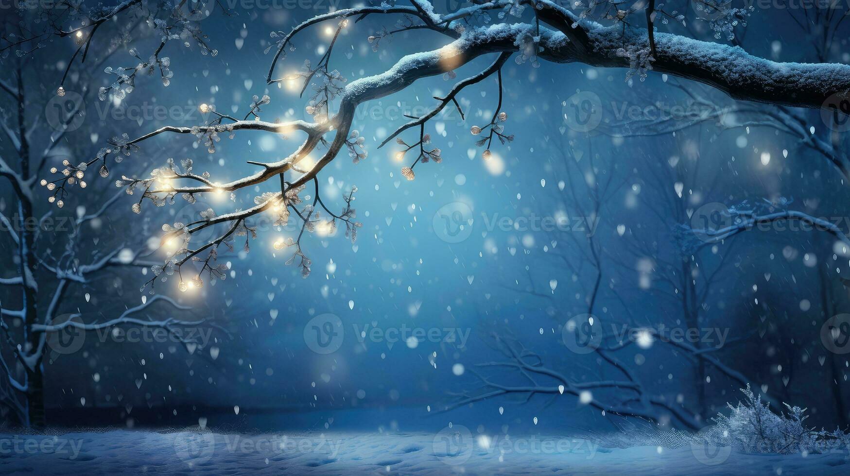 AI generated abstract forest bokeh decoration pathway ai generated photo